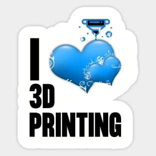 I Heart 3D Printing Sticker